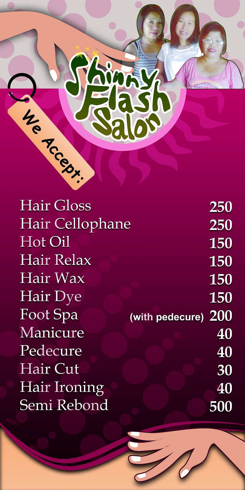 Shinny Flash Salon Flyer